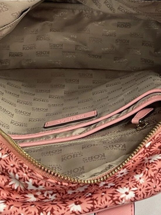 Michael Kors Pink Floral Abbey Large Backpack main image 8